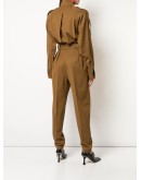 high collar buttoned jumpsuit