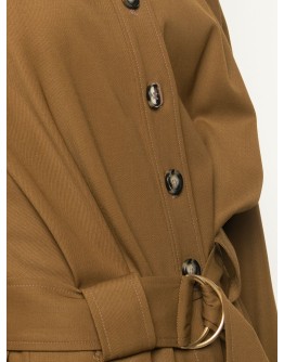 high collar buttoned jumpsuit
