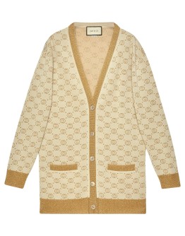 GG pattern buttoned cardigan