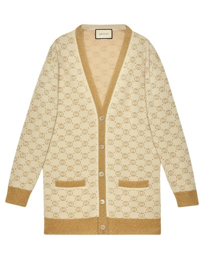 GG pattern buttoned cardigan