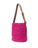 medium woven bucket bag