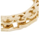chain-embellished stacked ring