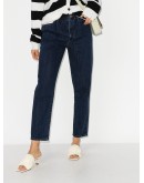 pleat detail tapered jeans