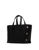 mini logo-embossed shopper tote bag