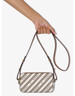 logo stripe crossbody bag