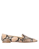 pointed snakeskin effect flat shoes
