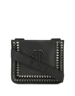 studded logo crossbody bag