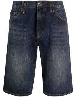 Bermuda faded jean shorts