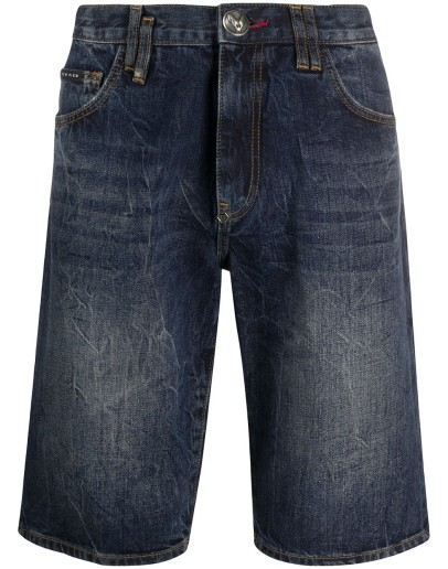 Bermuda faded jean shorts