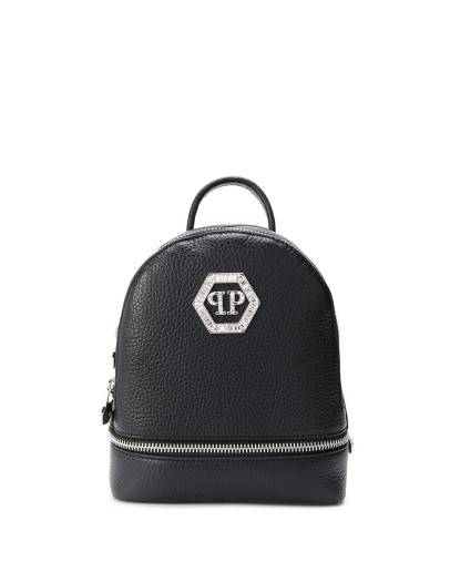 zipped logo plaque backpack