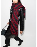 logo-print wool scarf