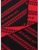 logo-print wool scarf