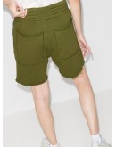 drawstring frayed hem shorts