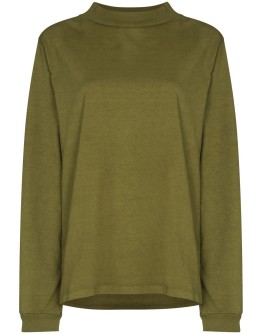 high-neck sweatshirt