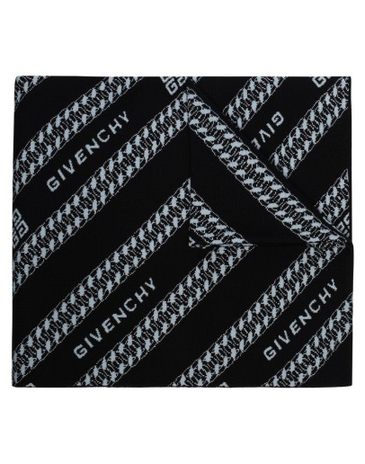 chain logo-print scarf