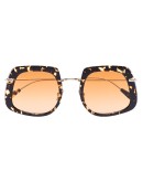 Brown Barton Havana square sunglasses