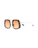 Brown Barton Havana square sunglasses