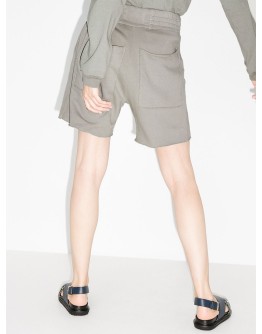 raw-hem track shorts