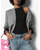 ribbed cotton-blend jersey racer back vest