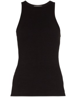 ribbed cotton-blend jersey racer back vest