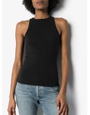ribbed cotton-blend jersey racer back vest