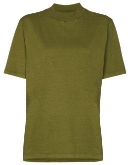 high-neck T-shirt