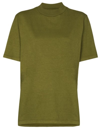 high-neck T-shirt
