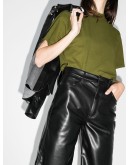 high-neck T-shirt