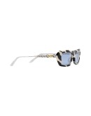 crystal-embellished rectangular-frame sunglasses