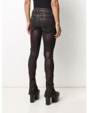 snake-tongue skinny jeans