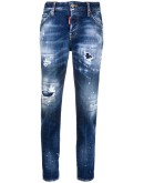 turn-up distressed jeans 