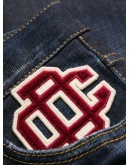 logo patch slim-fit jeans