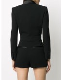silk lapel suit jacket playsuit