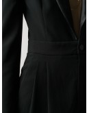 silk lapel suit jacket playsuit