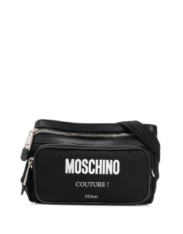 zipped logo belt bag