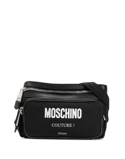 zipped logo belt bag