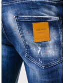 paint-splatter distressed-effect jeans