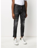 coated cropped skinny jeans