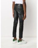 coated cropped skinny jeans