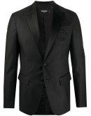 embroidered logo blazer