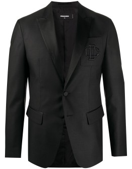 embroidered logo blazer