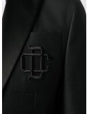 embroidered logo blazer