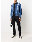 acid-wash denim jacket