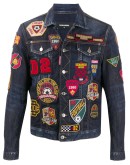 multiple-patch denim jacket