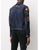 multiple-patch denim jacket