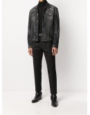 crystal-embellished denim jacket