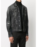 crystal-embellished denim jacket