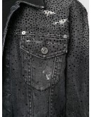crystal-embellished denim jacket