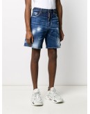 acid-wash denim shorts