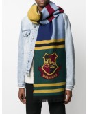 crest-jacquard oversized scarf